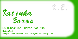 katinka boros business card